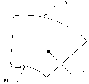 Separated-type wave foil dynamic pressure gas thrust bearing