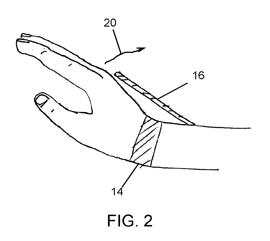 Device for training wearer wrist position and for reminding wearer of wrist position