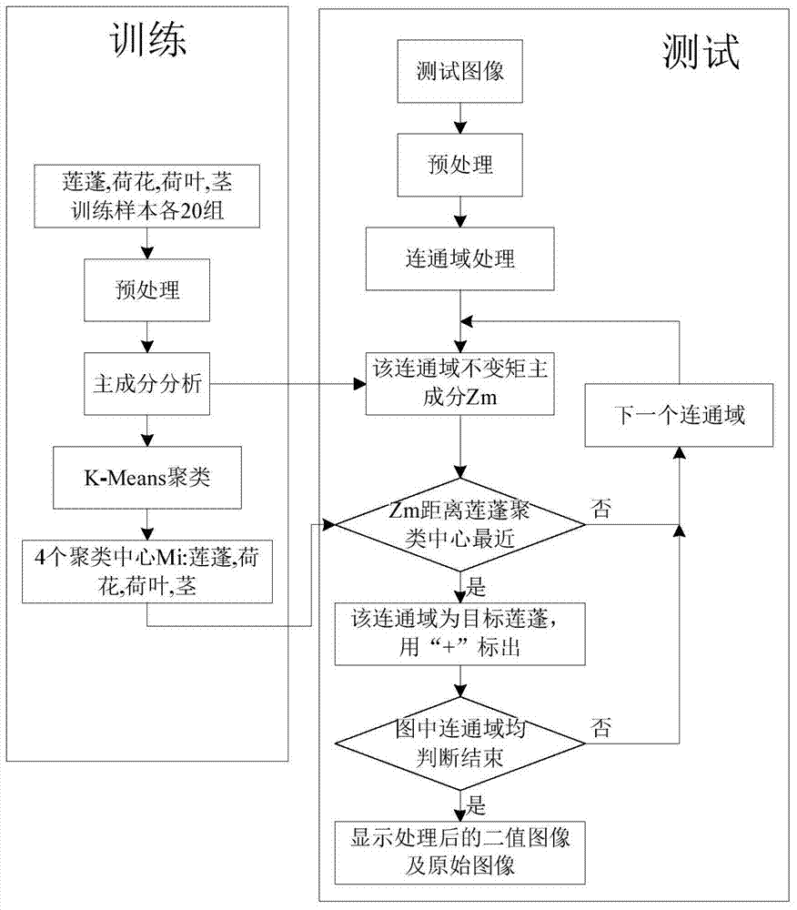 Lotus seedpod target image recognition method for picking robot