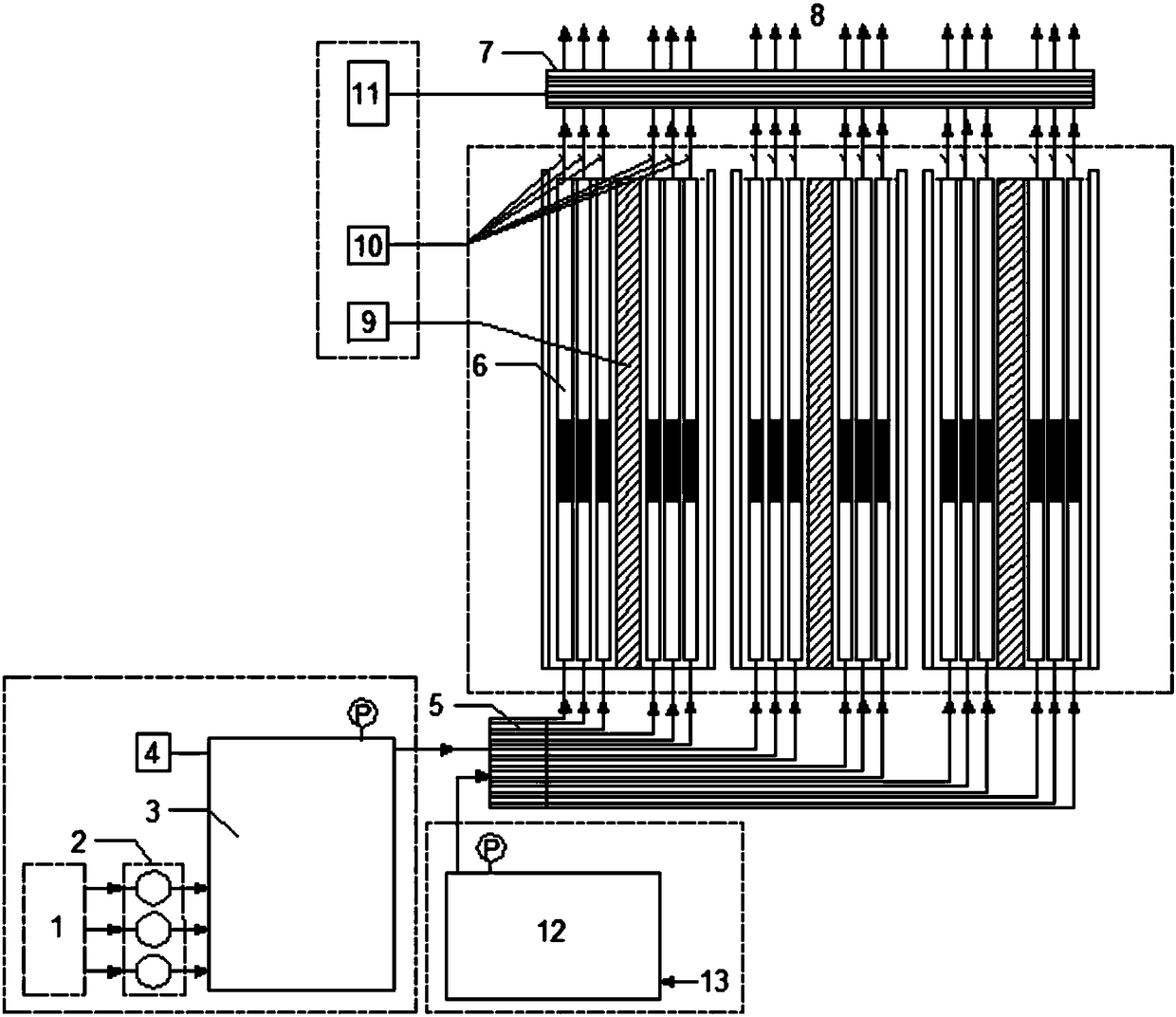 Multifunctional experimental device for purifying gaseous pollutants