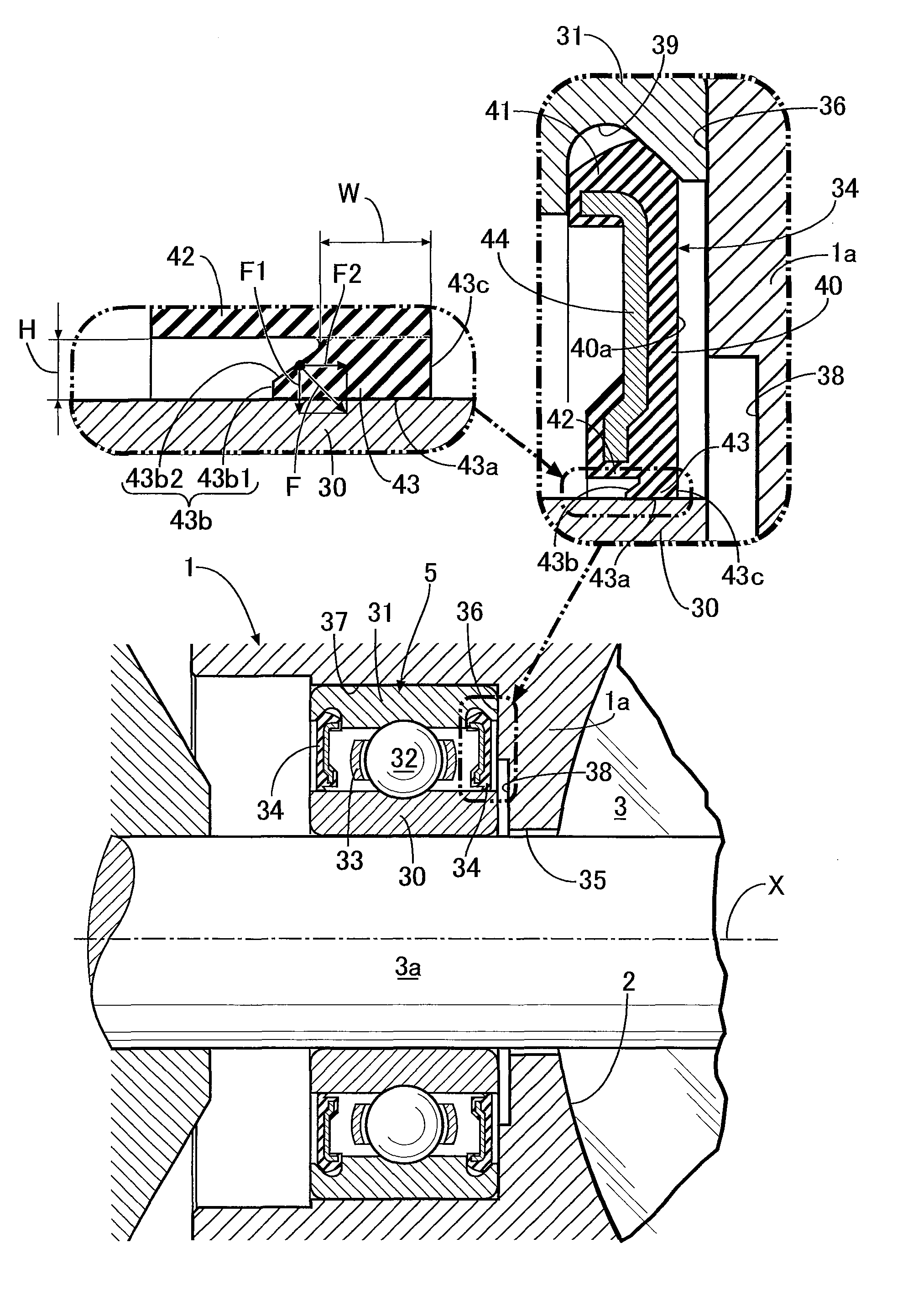 Rolling bearing with seal