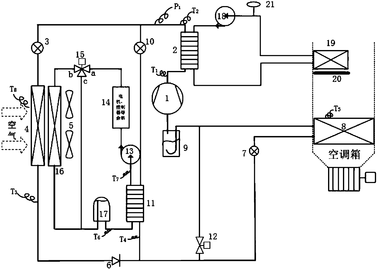 Heat-accumulating-type heat pump system for vehicle