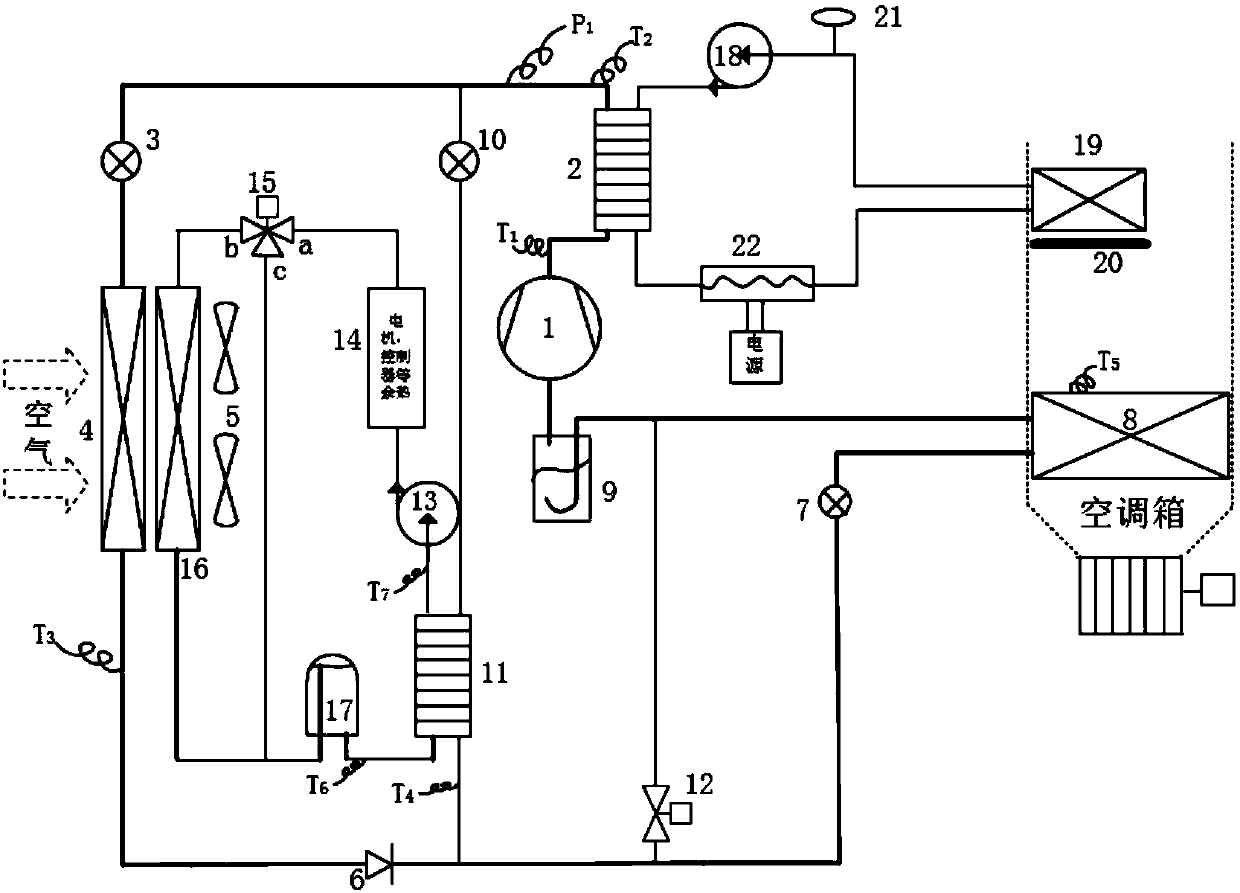 Heat-accumulating-type heat pump system for vehicle