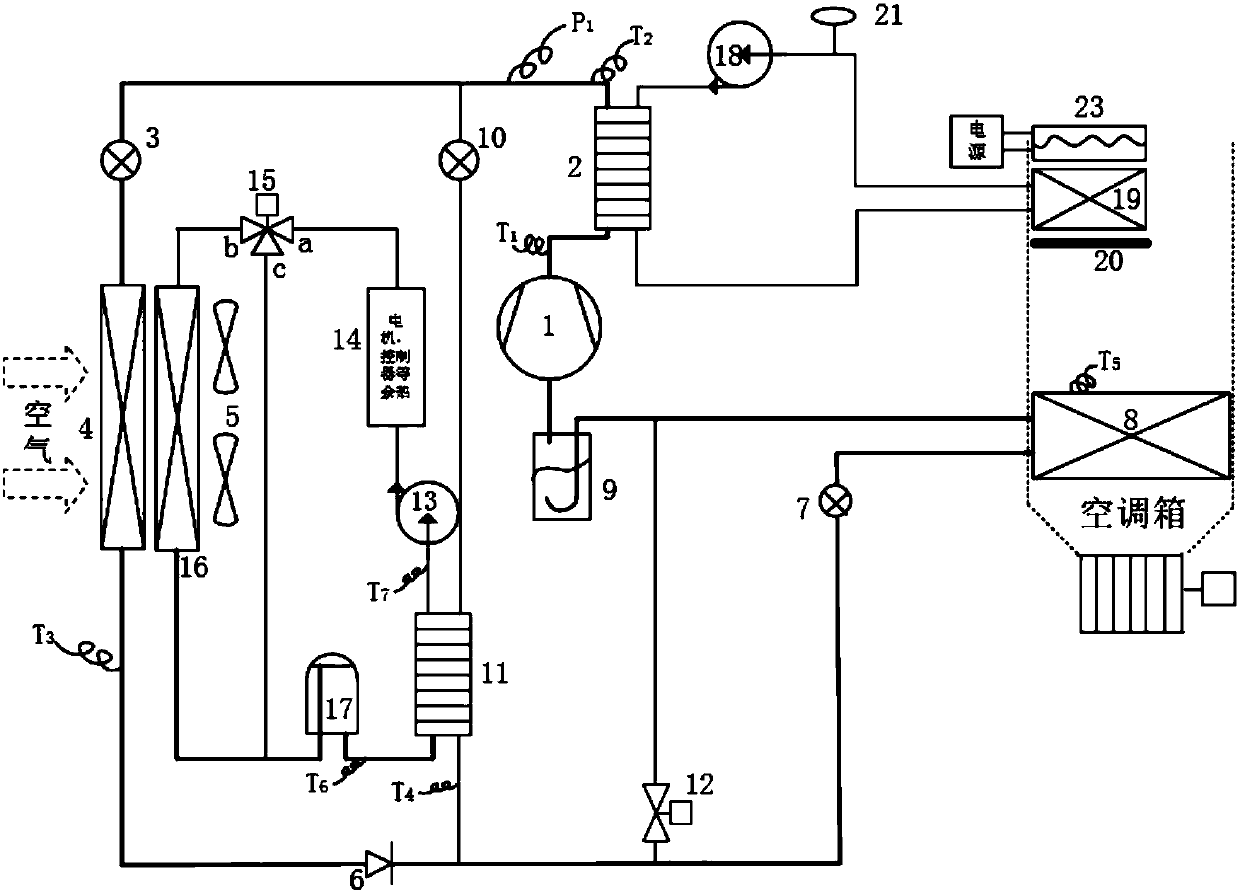 Heat-accumulating-type heat pump system for vehicle