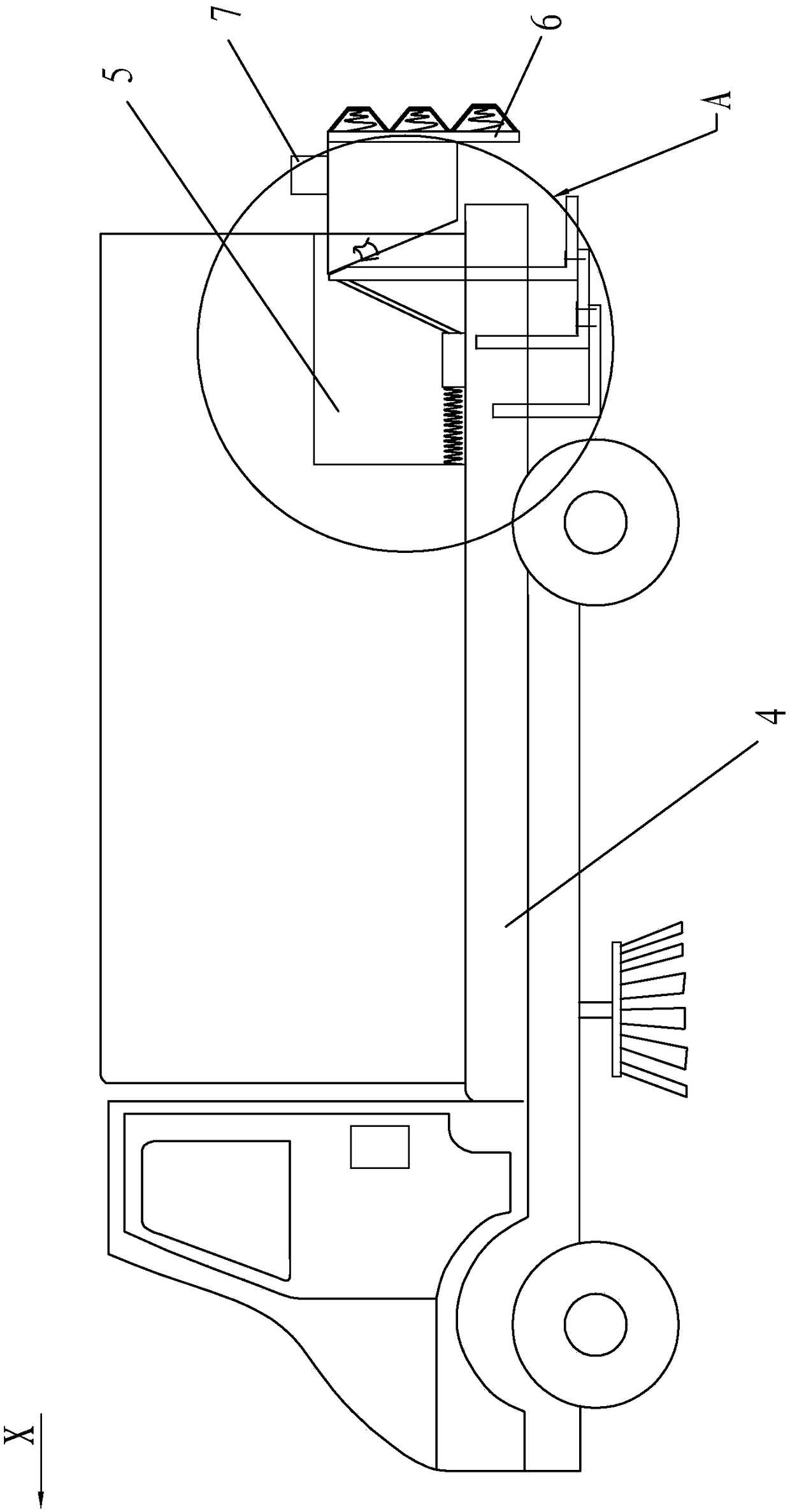 Safety type sweeping machine with alarming functions