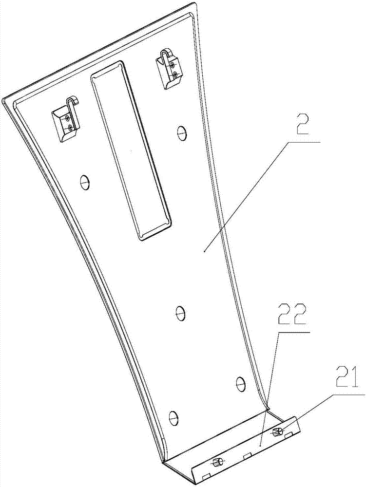 A connecting structure between a range hood main body and a smoke guide plate and a side-suction type range hood