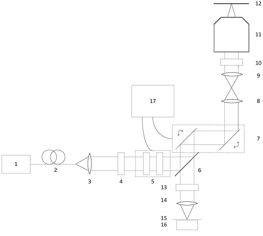 Method and device for two-photon fluorescence stimulated emission differential super-resolution microscopy