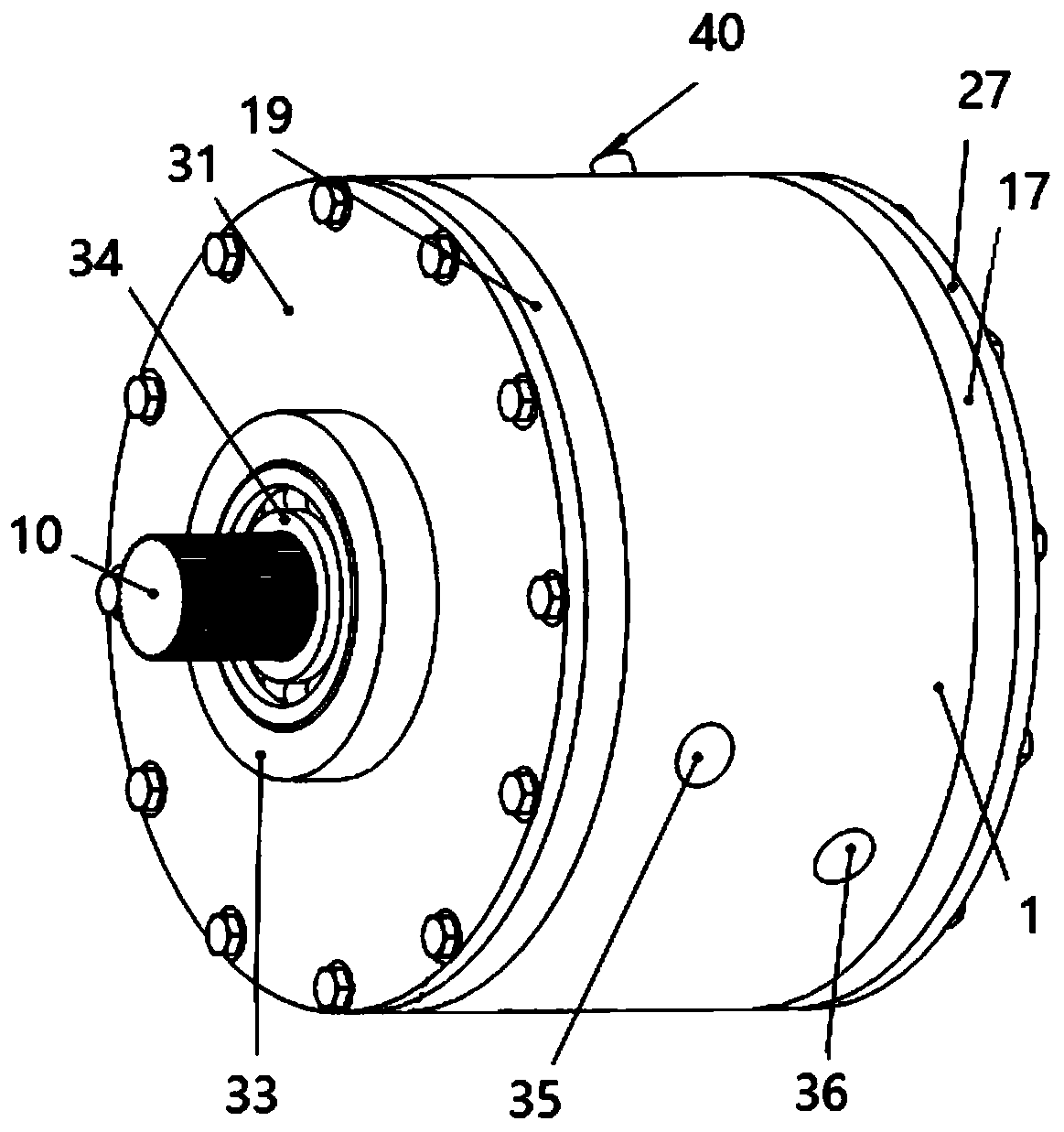 A kind of rotor internal combustion engine with diversion between rotor and stator