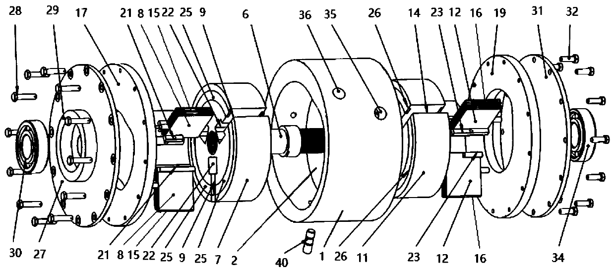 A kind of rotor internal combustion engine with diversion between rotor and stator