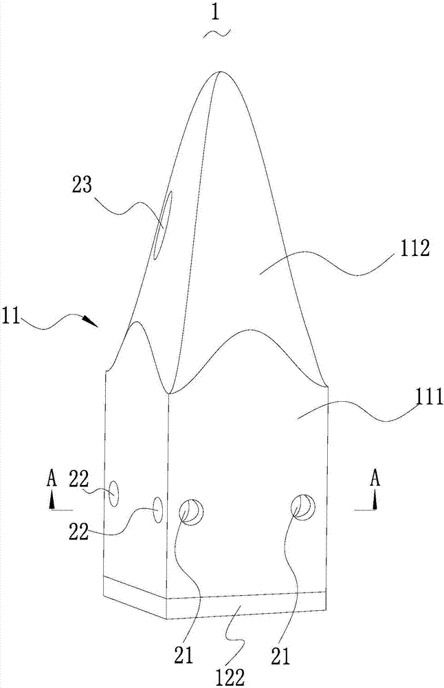 Wave absorbing body and wave absorbing module