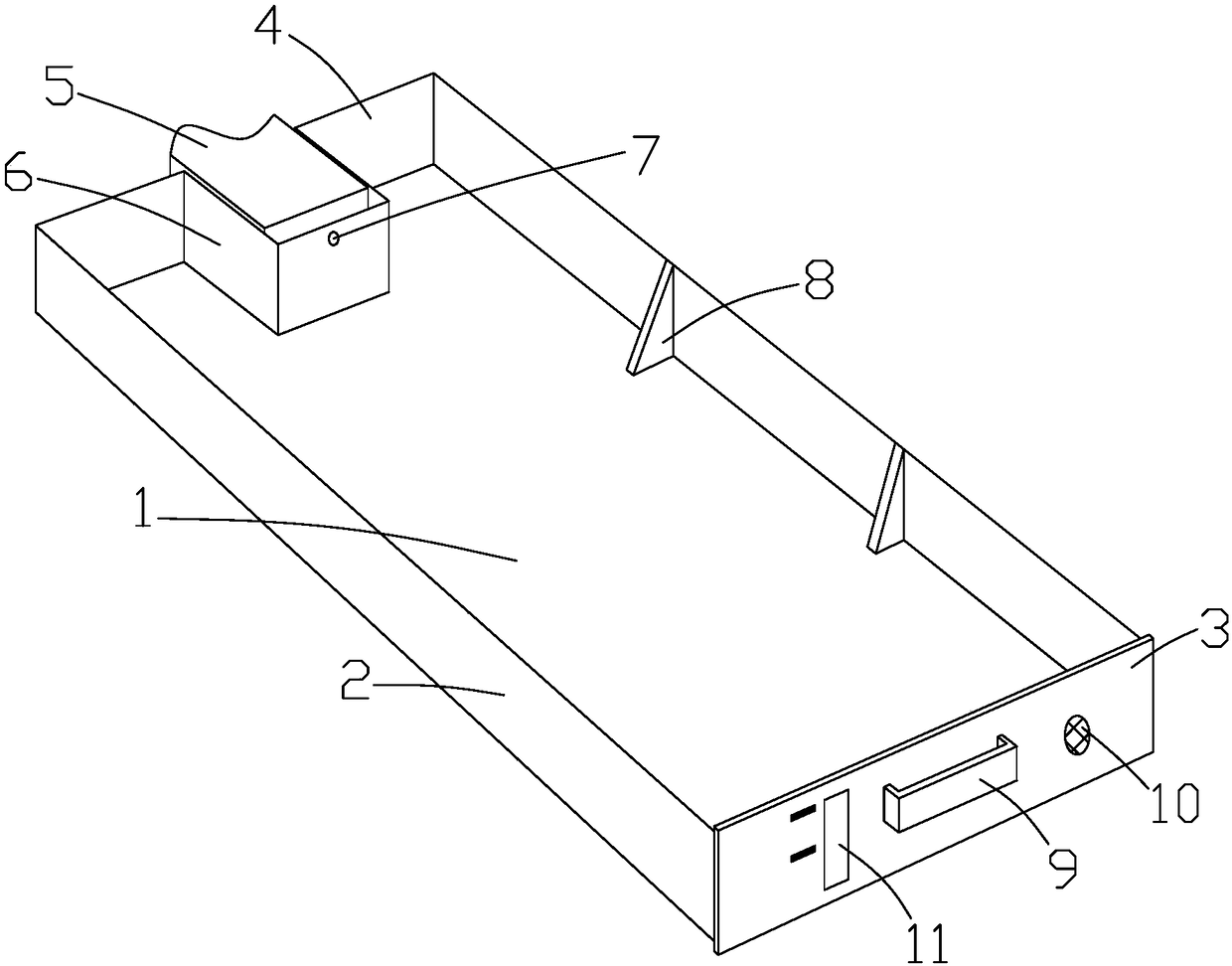 Oil collecting box of integrated stove and manufacturing method thereof