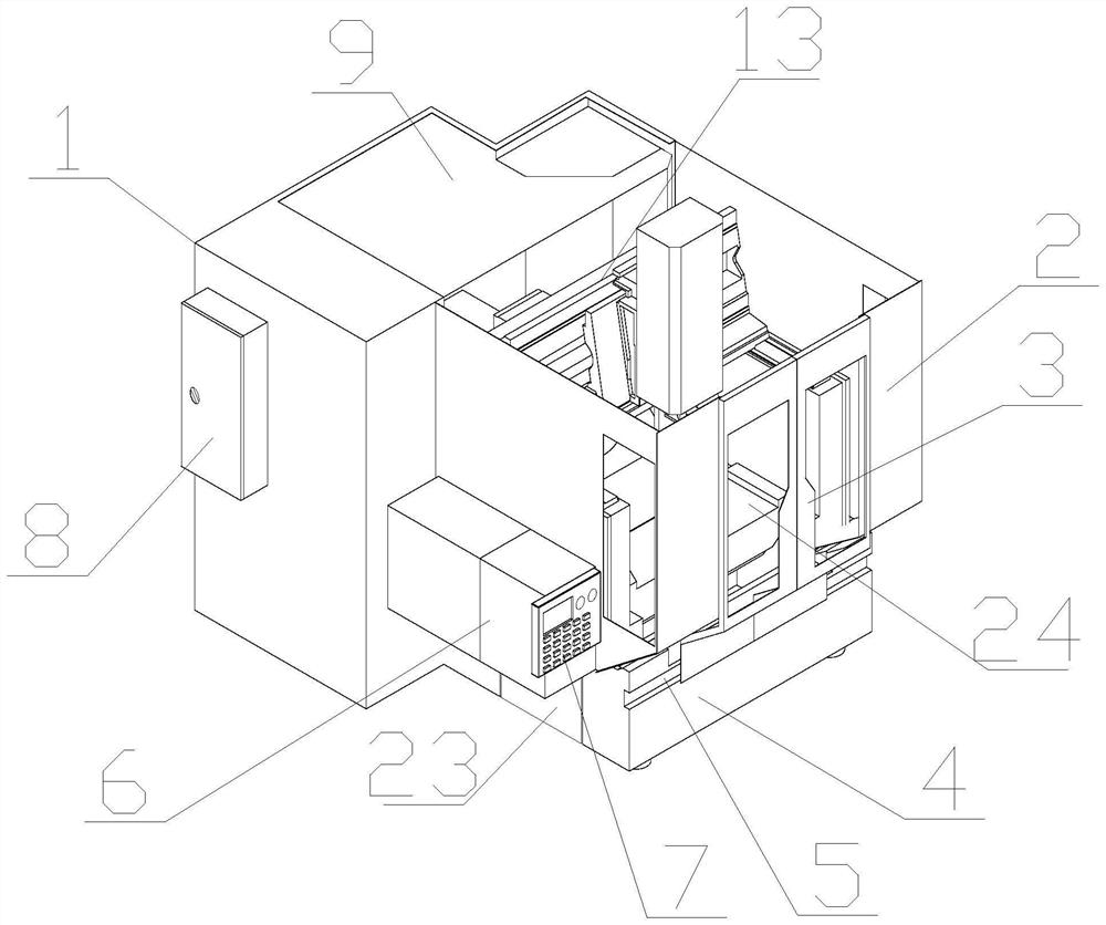 An anti-collision knife CNC machine tool