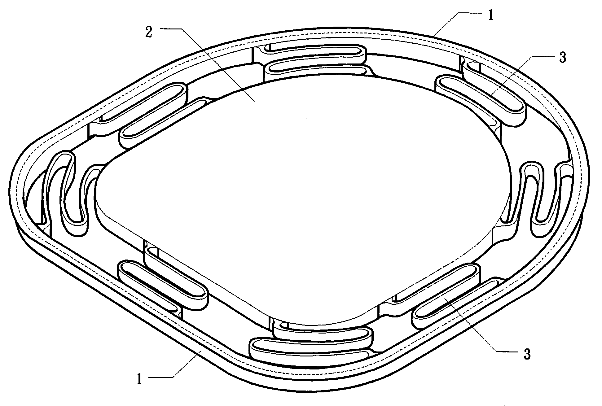 Elastic assembly of chair cushion