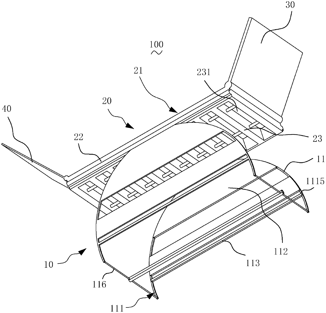 Grating plate assembly used for surface treatment equipment