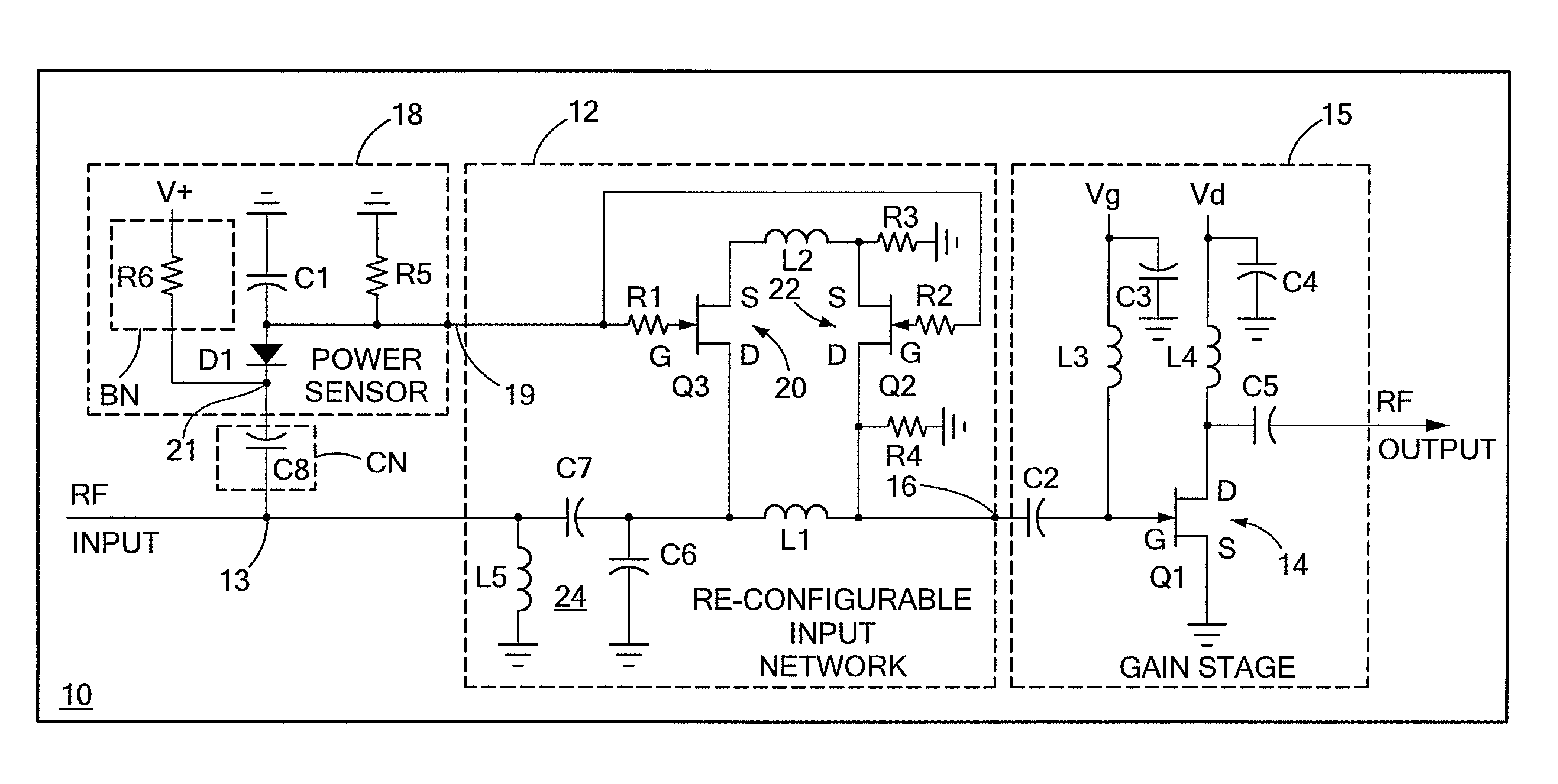 Method for designing input circuitry for transistor power amplifier