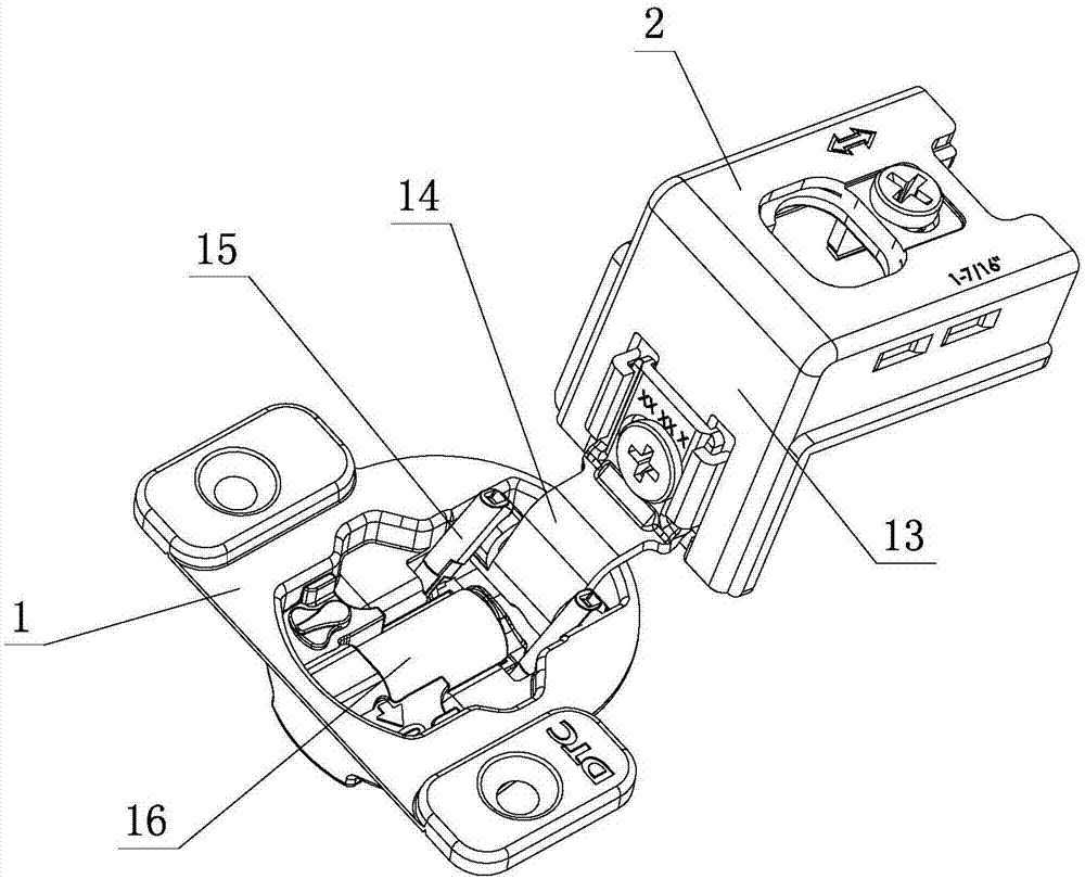 Linkage locking structure of hinge