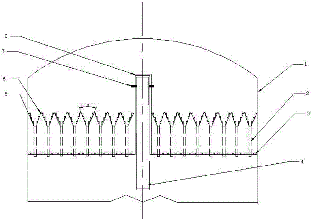 Gas-liquid distribution device applied to filler partition board rectifying tower