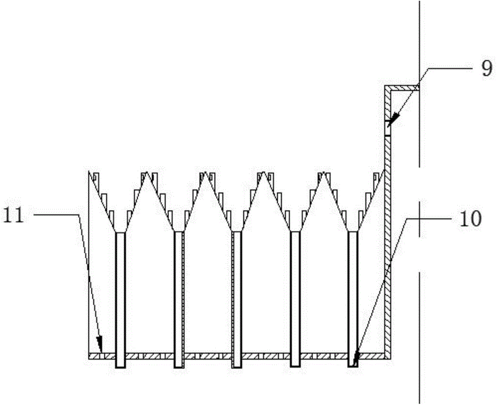 Gas-liquid distribution device applied to filler partition board rectifying tower