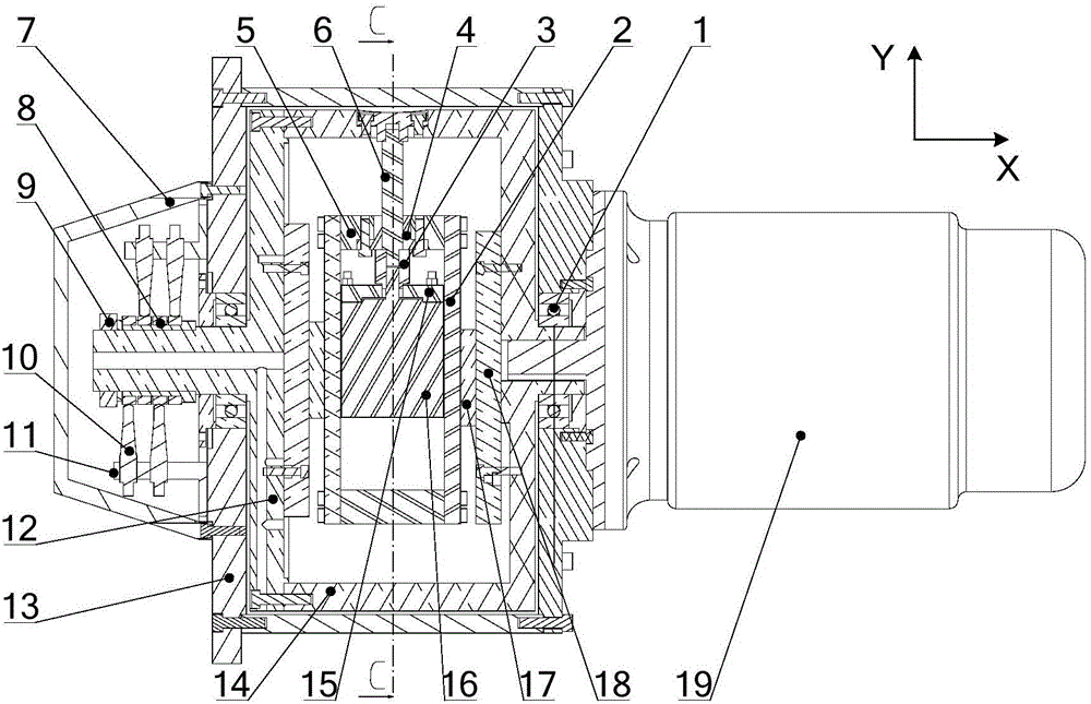 Eccentric distance radial adjustable inertia exciter and application thereof