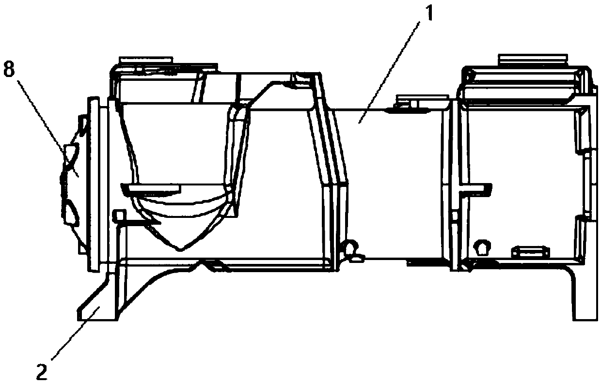 Shell heat exchanger of double-barrel casting