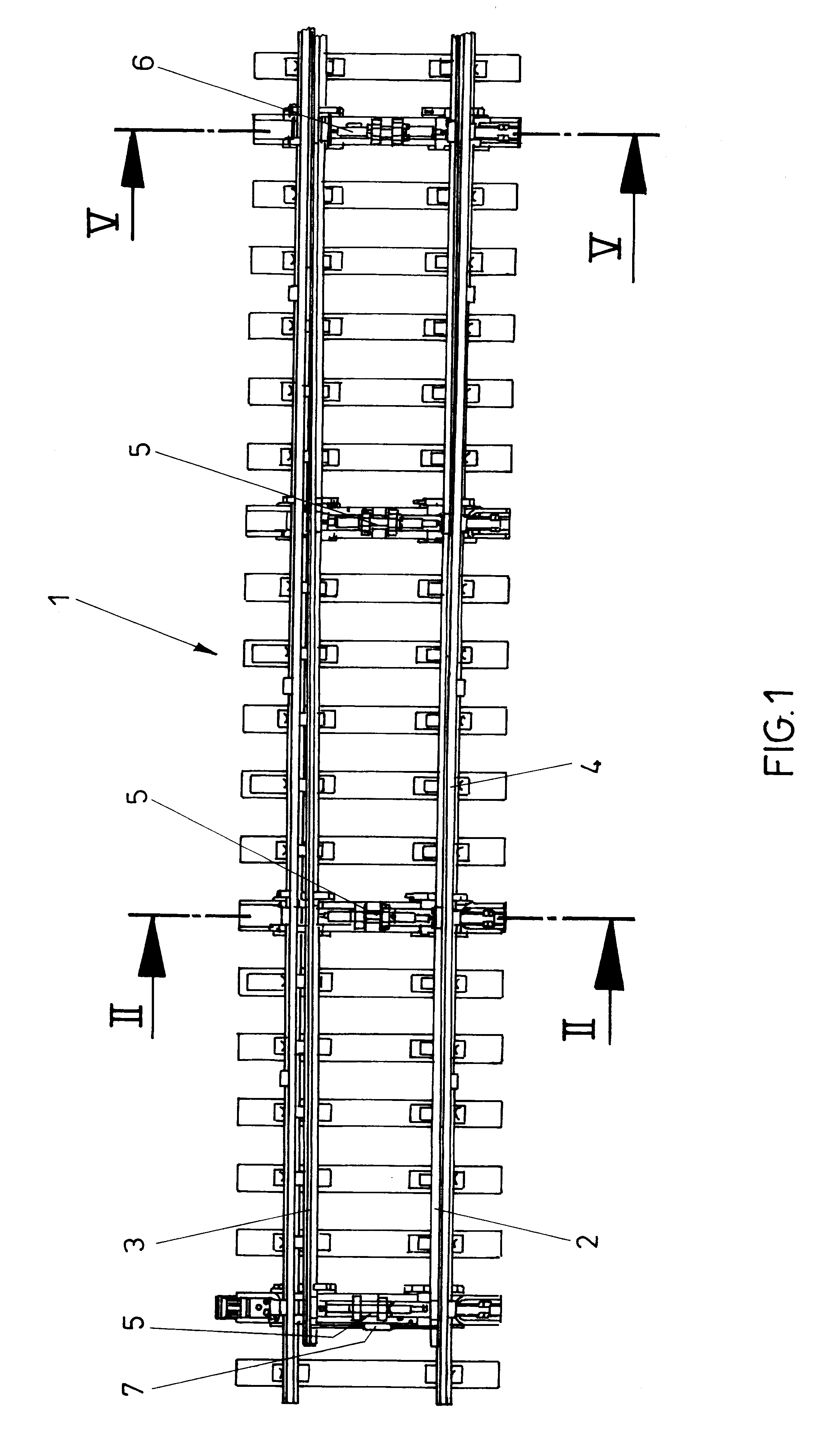 Device for locking end positions of mobile switch parts