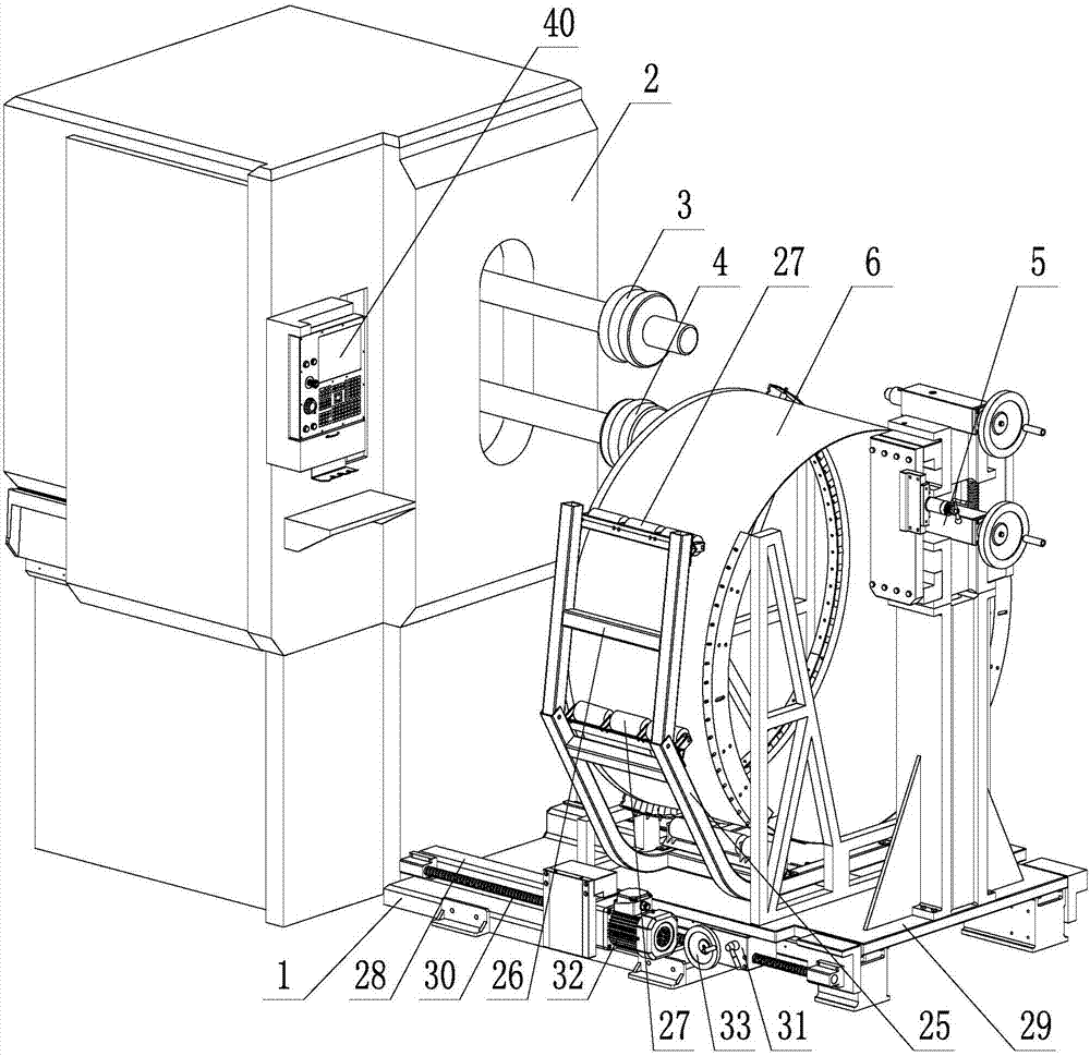 Cantilever type rolling device suitable for rolling processing of thin-walled cylindrical workpieces