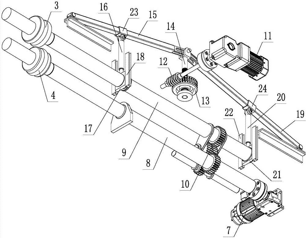 Cantilever type rolling device suitable for rolling processing of thin-walled cylindrical workpieces