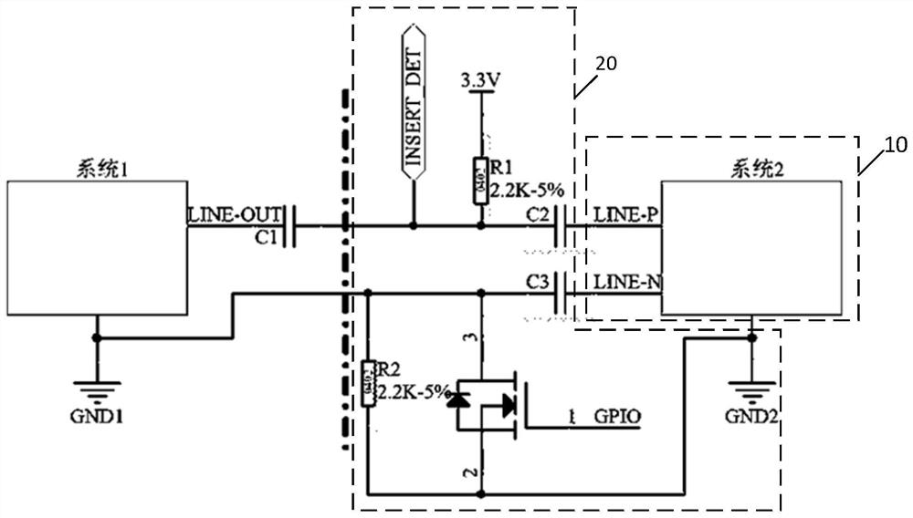 Differential audio system supporting single-ended signal and control method