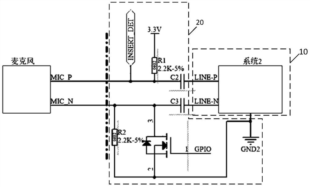 Differential audio system supporting single-ended signal and control method