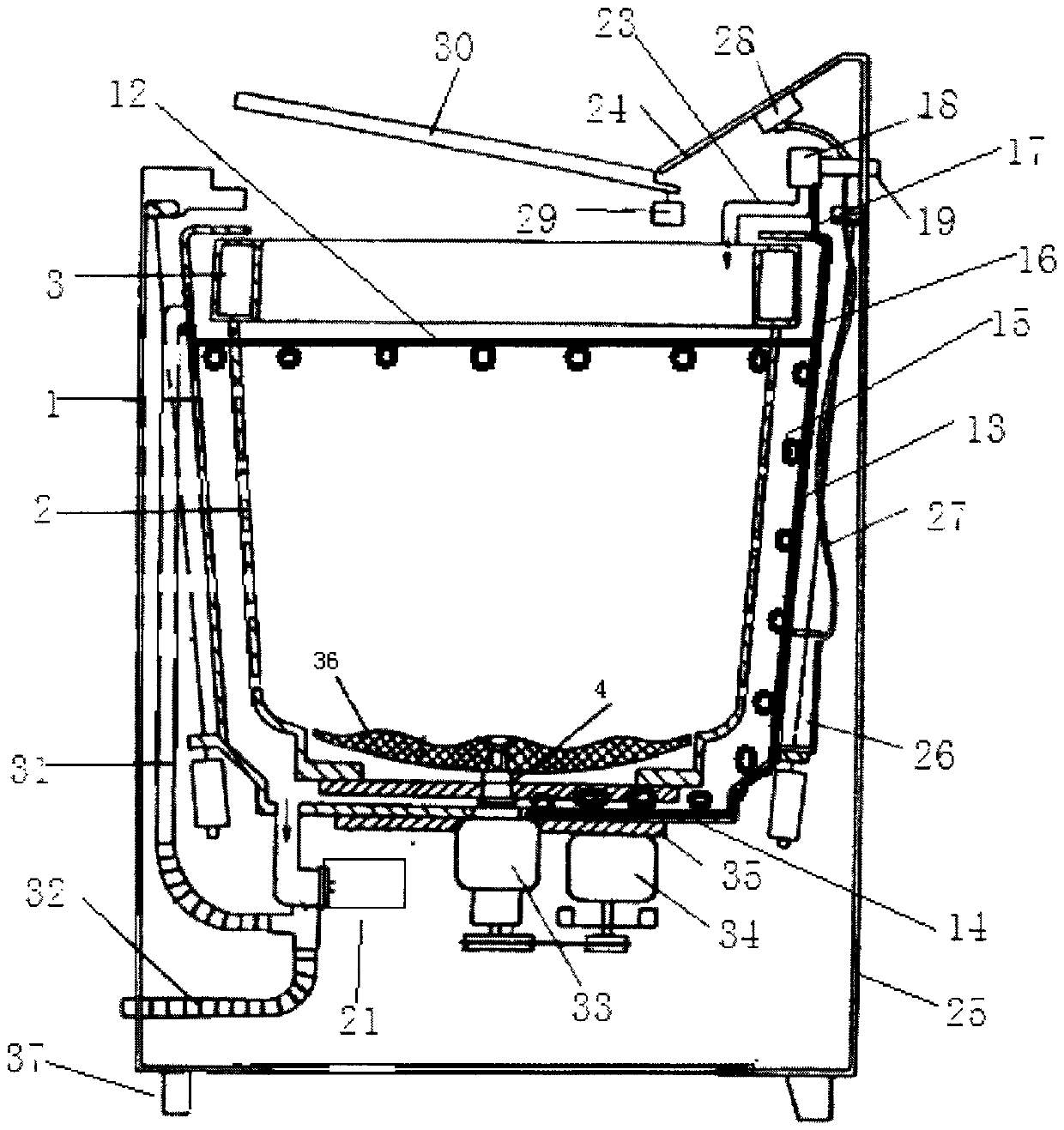 Full-automatic self-cleaning pulsator washing machine