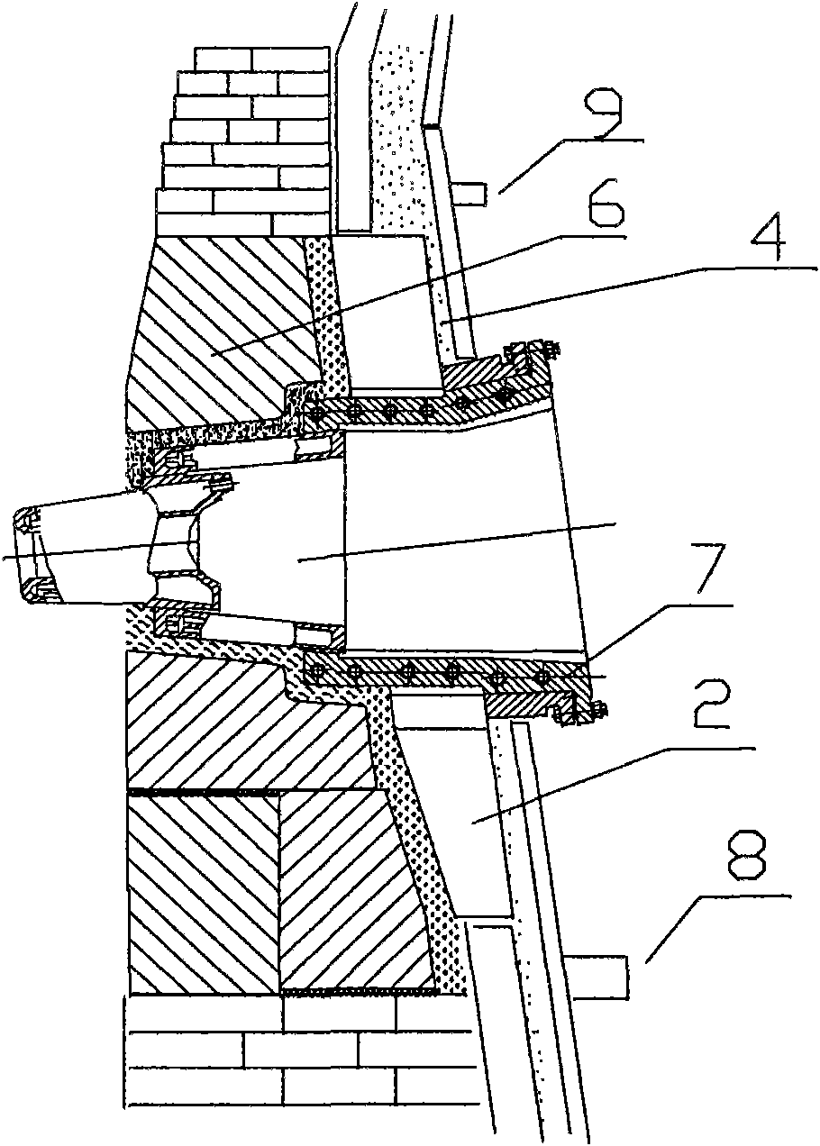 Construction method for curing non-aqueous slurry at normal temperature in blast furnace