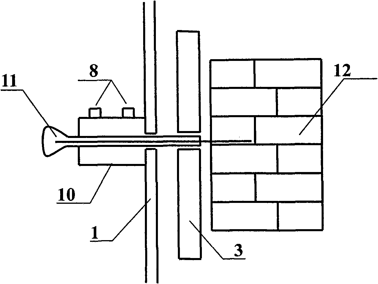 Construction method for curing non-aqueous slurry at normal temperature in blast furnace