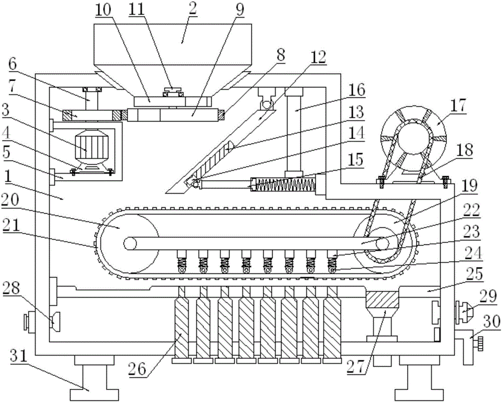 Accurate particle classifying device for Chinese chestnuts