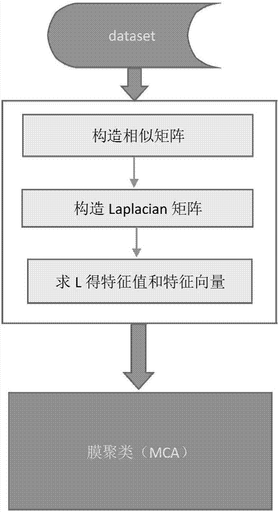 Membrane computing frame-based spectral clustering algorithm