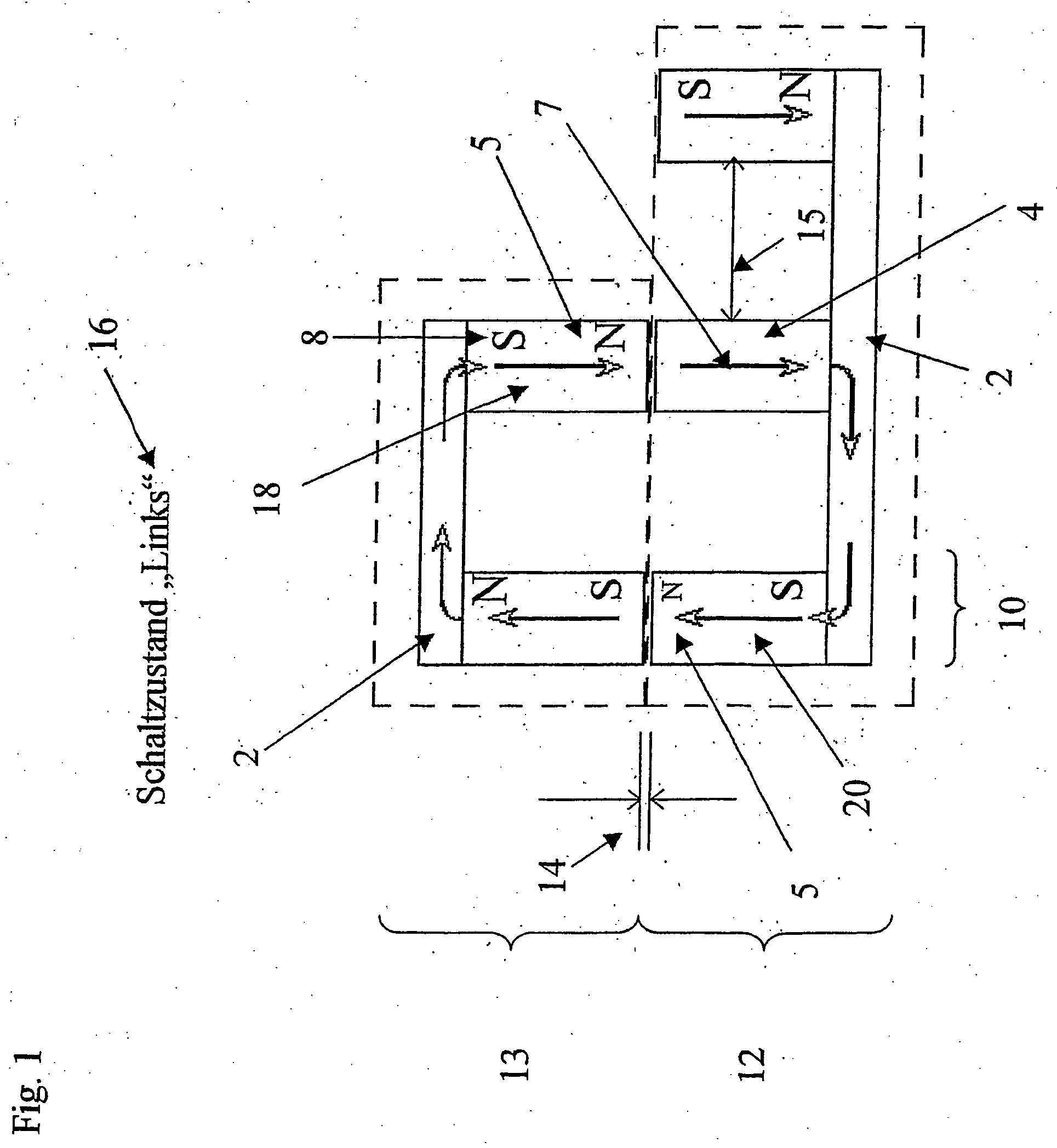 Switching unit having a locking function for a tool