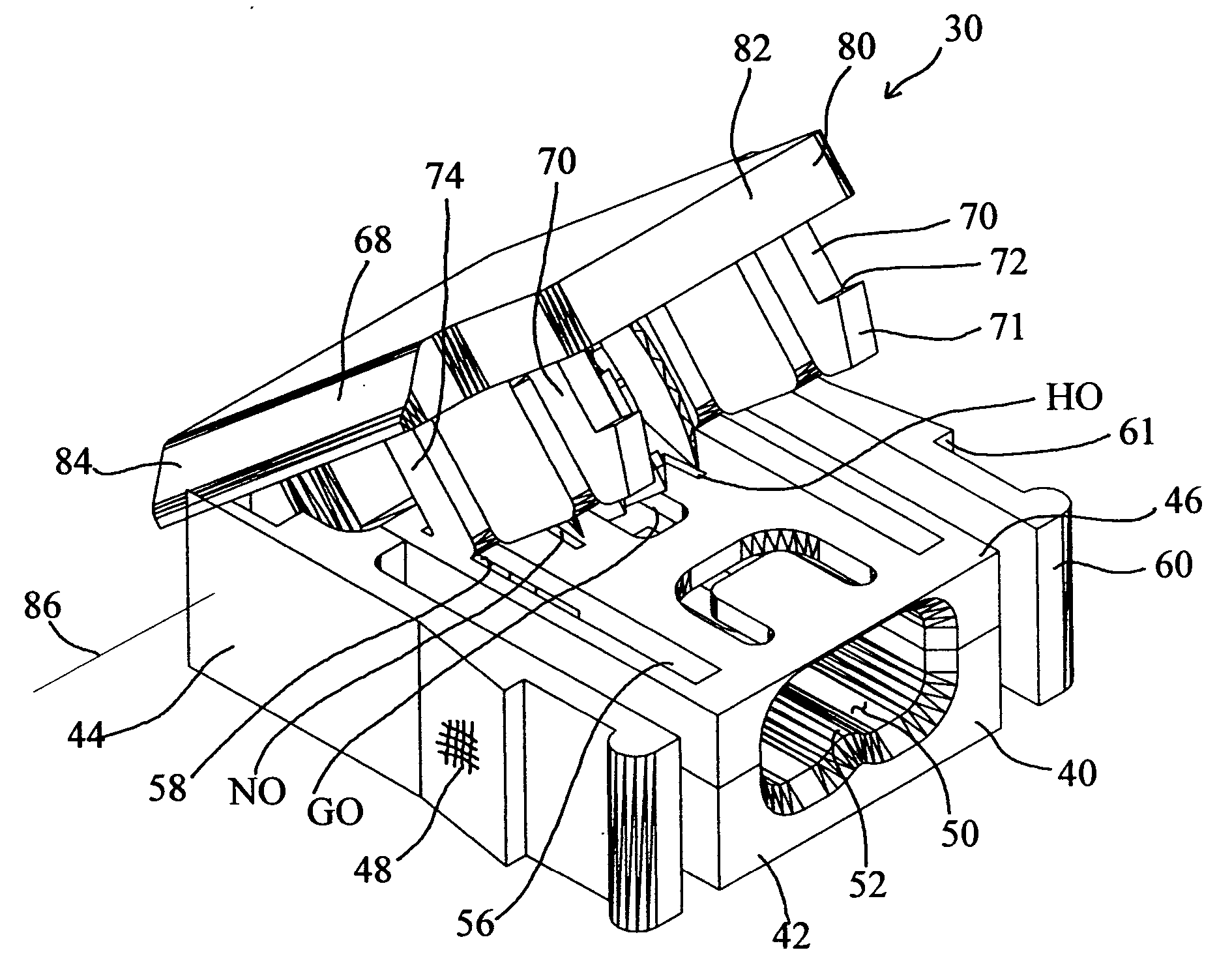 Hinged electrical connector for insulated cable