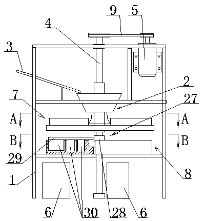 A potato grading device