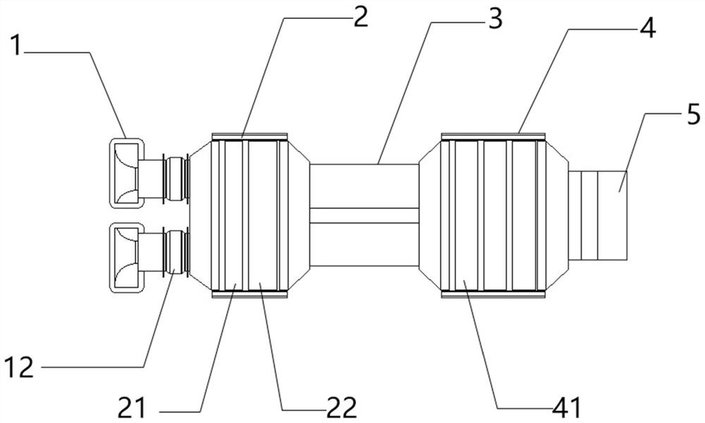 Tail gas purification system for fuel train