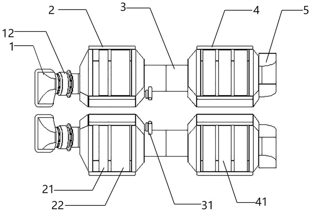 Tail gas purification system for fuel train