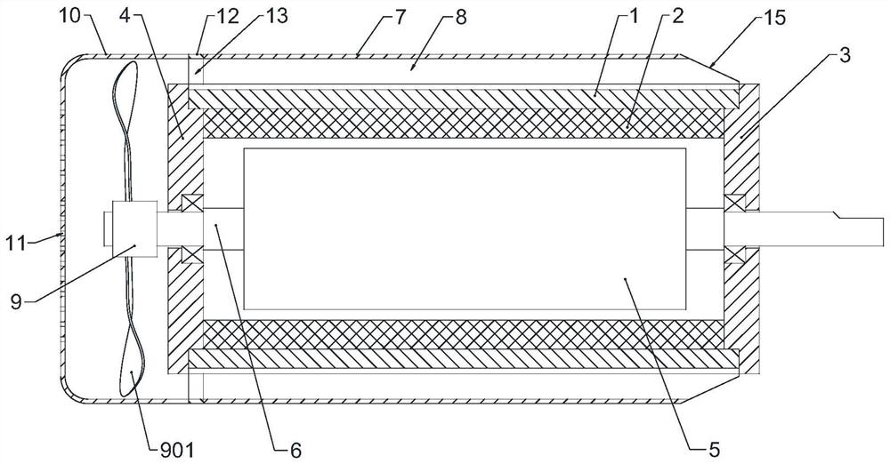 Efficient air cooling structure applied to motor