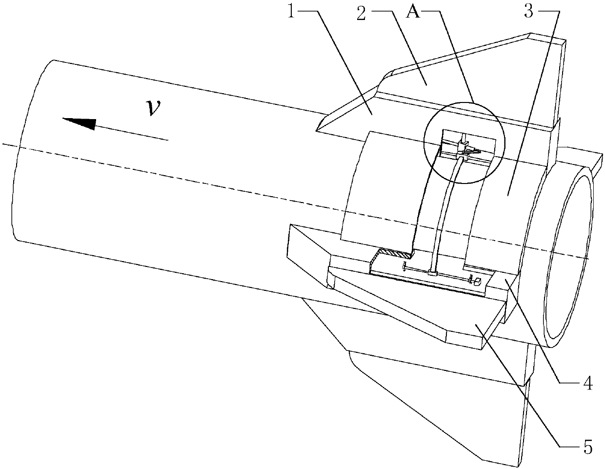 A space linkage control mechanism for missile rudder surface