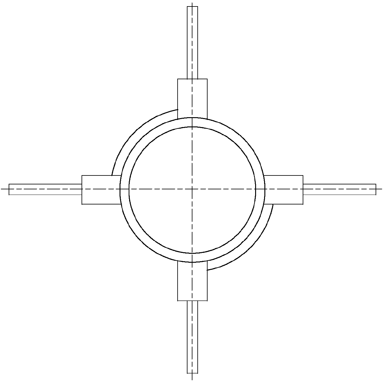 A space linkage control mechanism for missile rudder surface