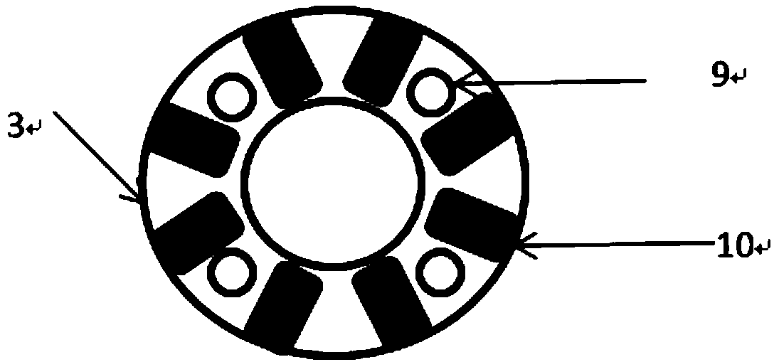 A ring-shaped vehicle exhaust temperature difference power generation device