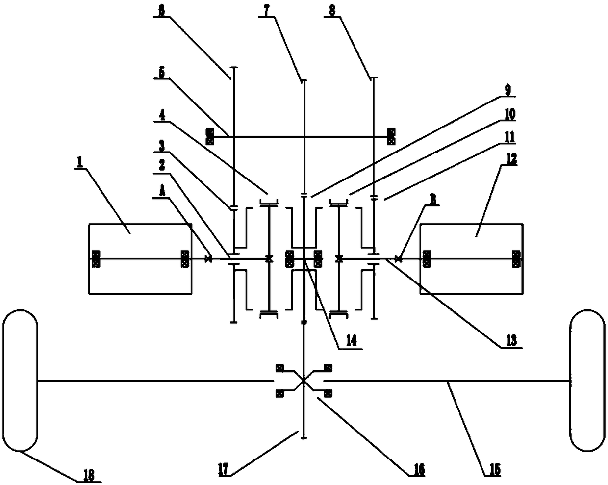 Double-motor transverse electric drive axle assembly system and a shift control method