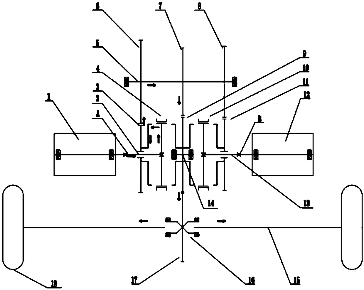 Double-motor transverse electric drive axle assembly system and a shift control method