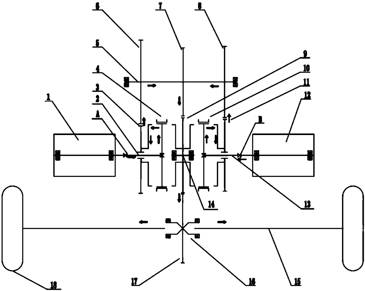 Double-motor transverse electric drive axle assembly system and a shift control method