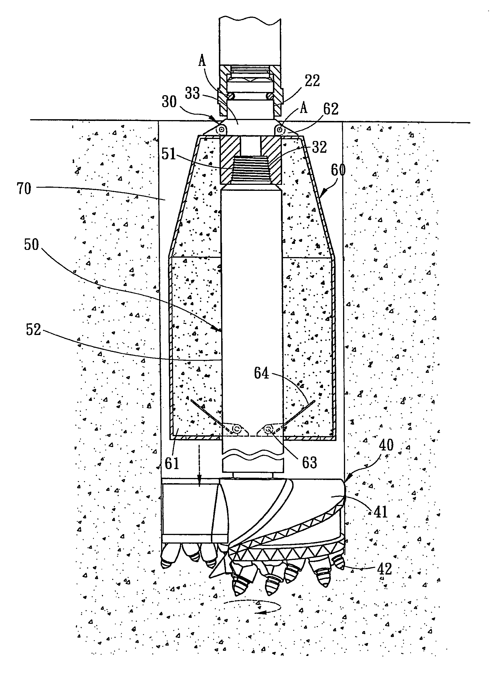 Bedrock drilling and excavating apparatus