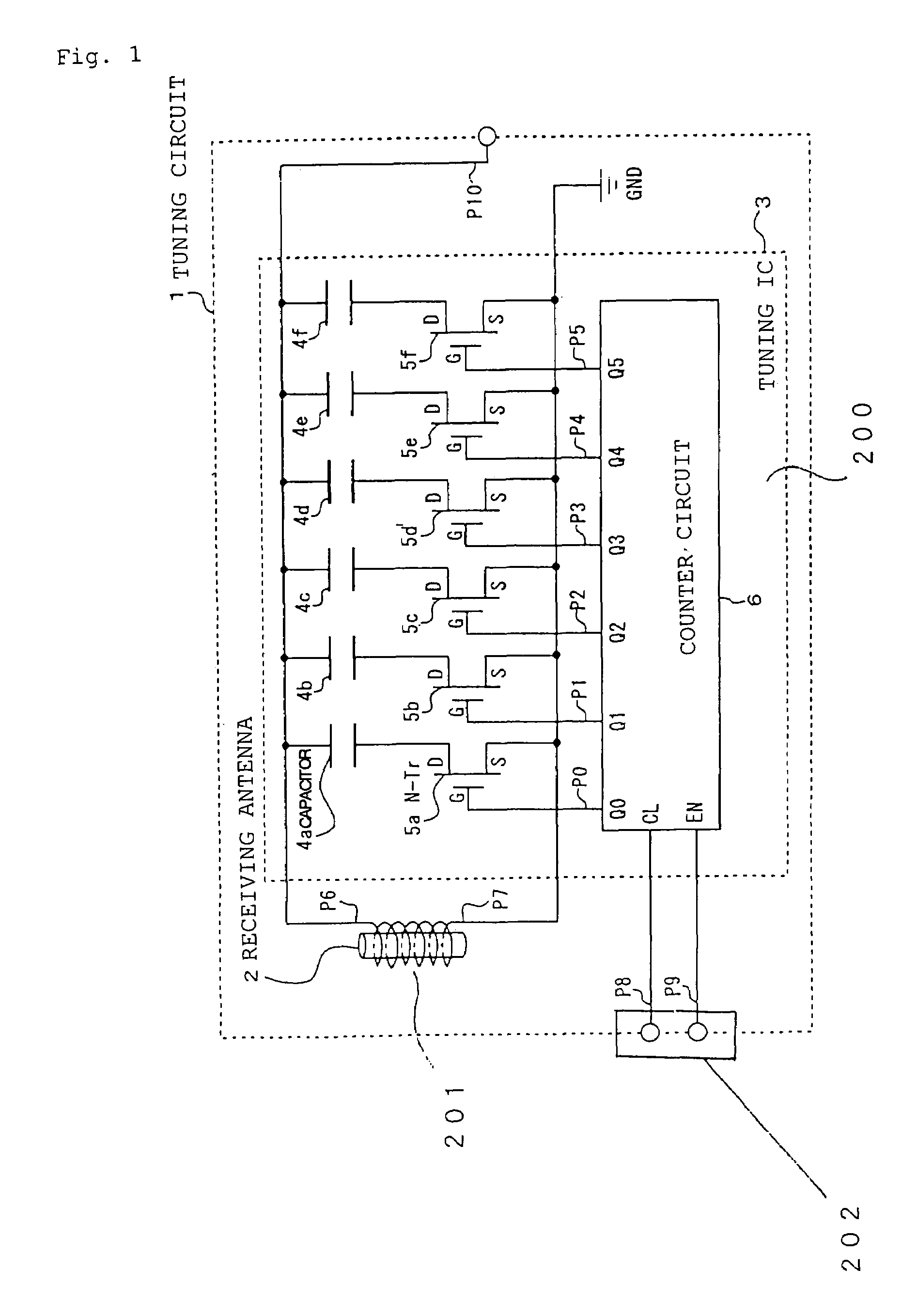 Tuning device and radio-wave corrected timepiece