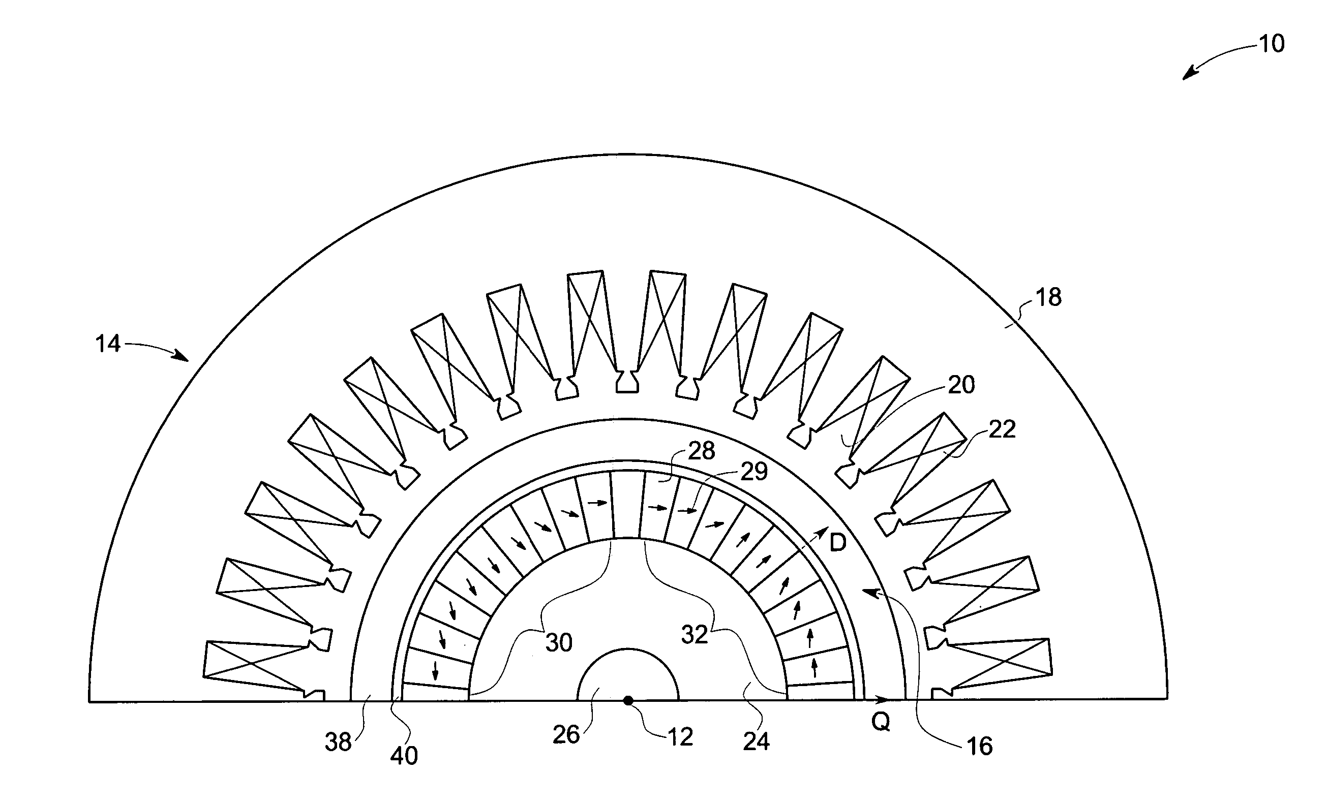 System and method for magnetization of permanent magnet rotors in electrical machines