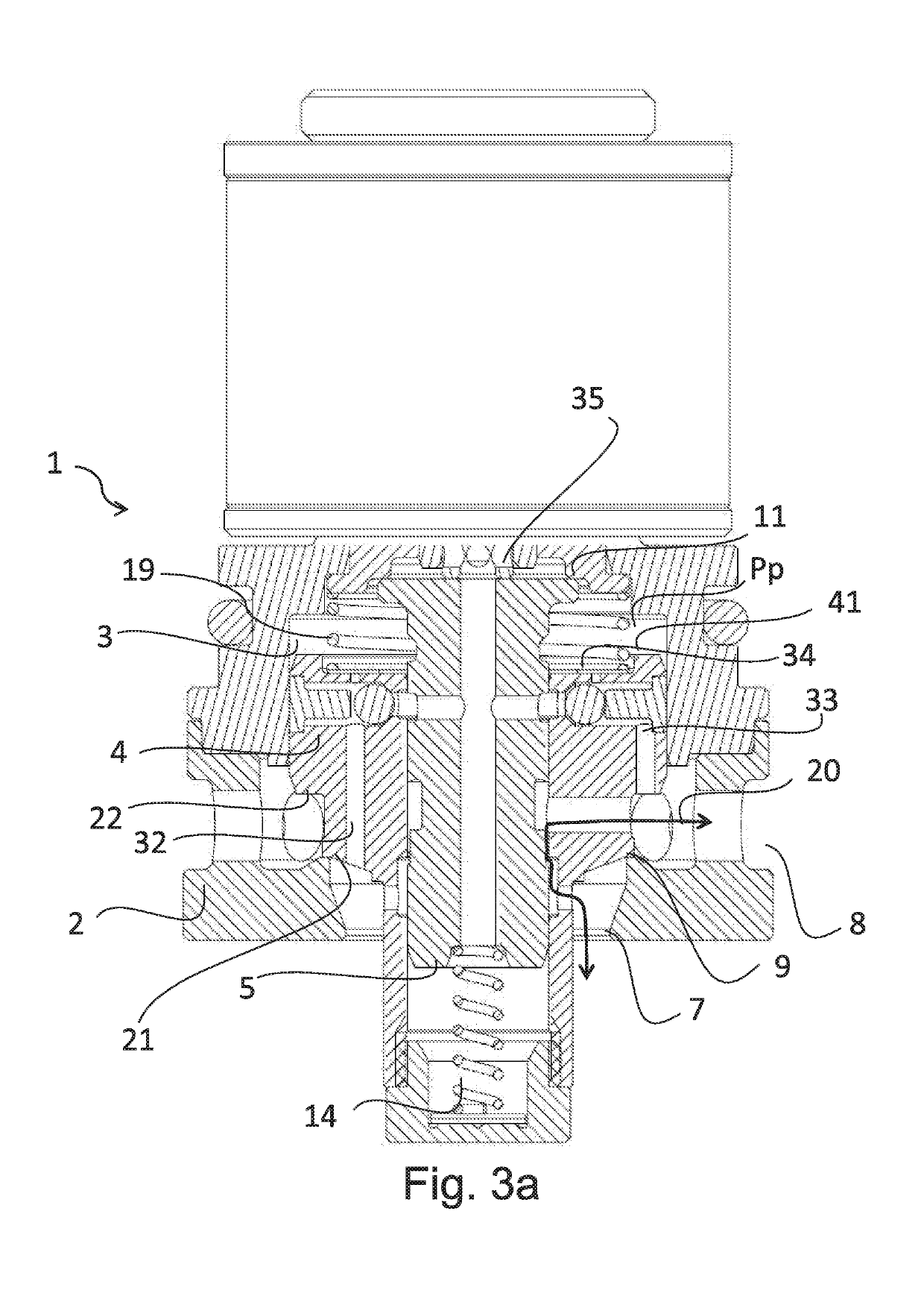 Valve arrangement with improved failsafe operation